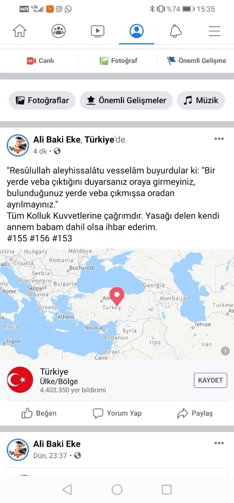 Sağlık çalışanı 'Evde Kal' çağrısına uymayan ailesini ihbar etti