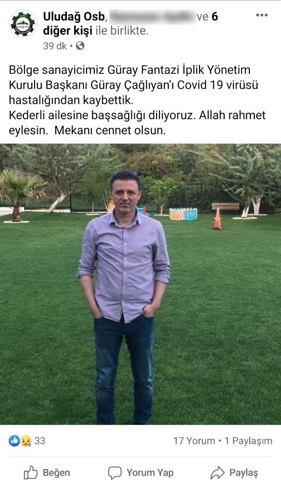 Tanınmış tekstilci koronaya yenik düştü