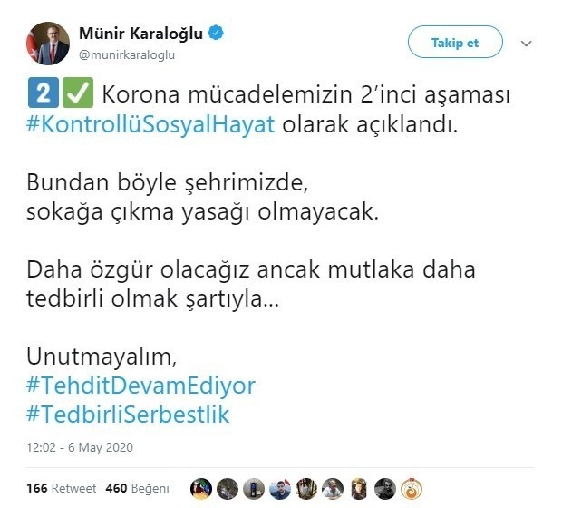 Antalya'da hafta sonu sokağa çıkma kısıtlaması kaldırıldı
