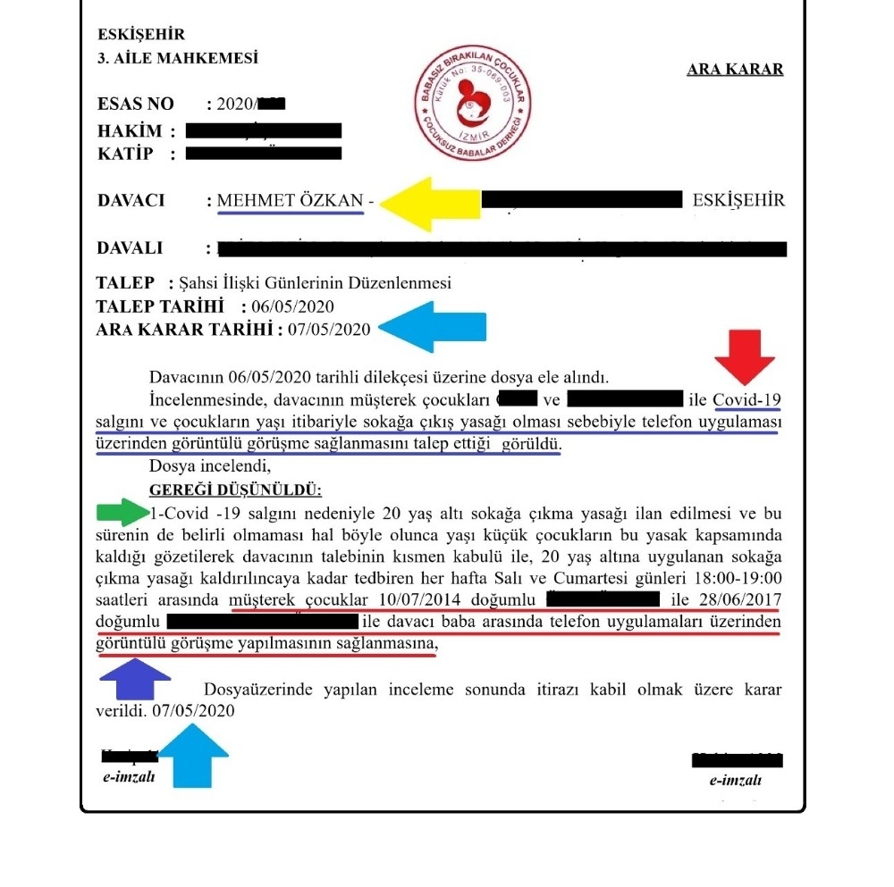 Babalara görüntülü konuşma engeli