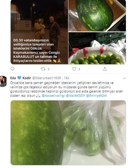 Hamile kadının aşerdiği erik ve karpuz kapısına geldi