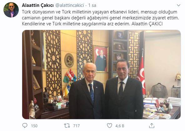 Alaattin Çakıcı Bahçeli'yle buluştu