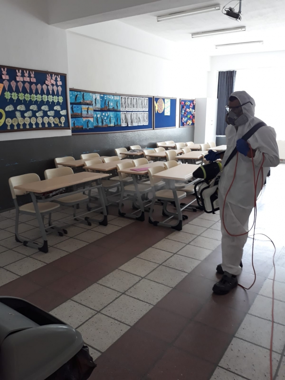 LGS sınavı öncesi okullar dezenfekte edildi