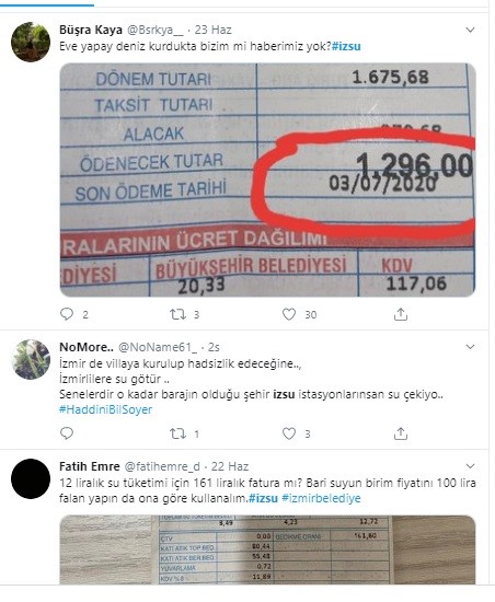Su faturalarına tepki var