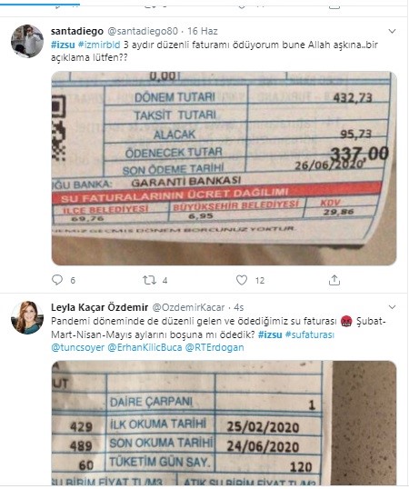 Su faturalarına tepki var