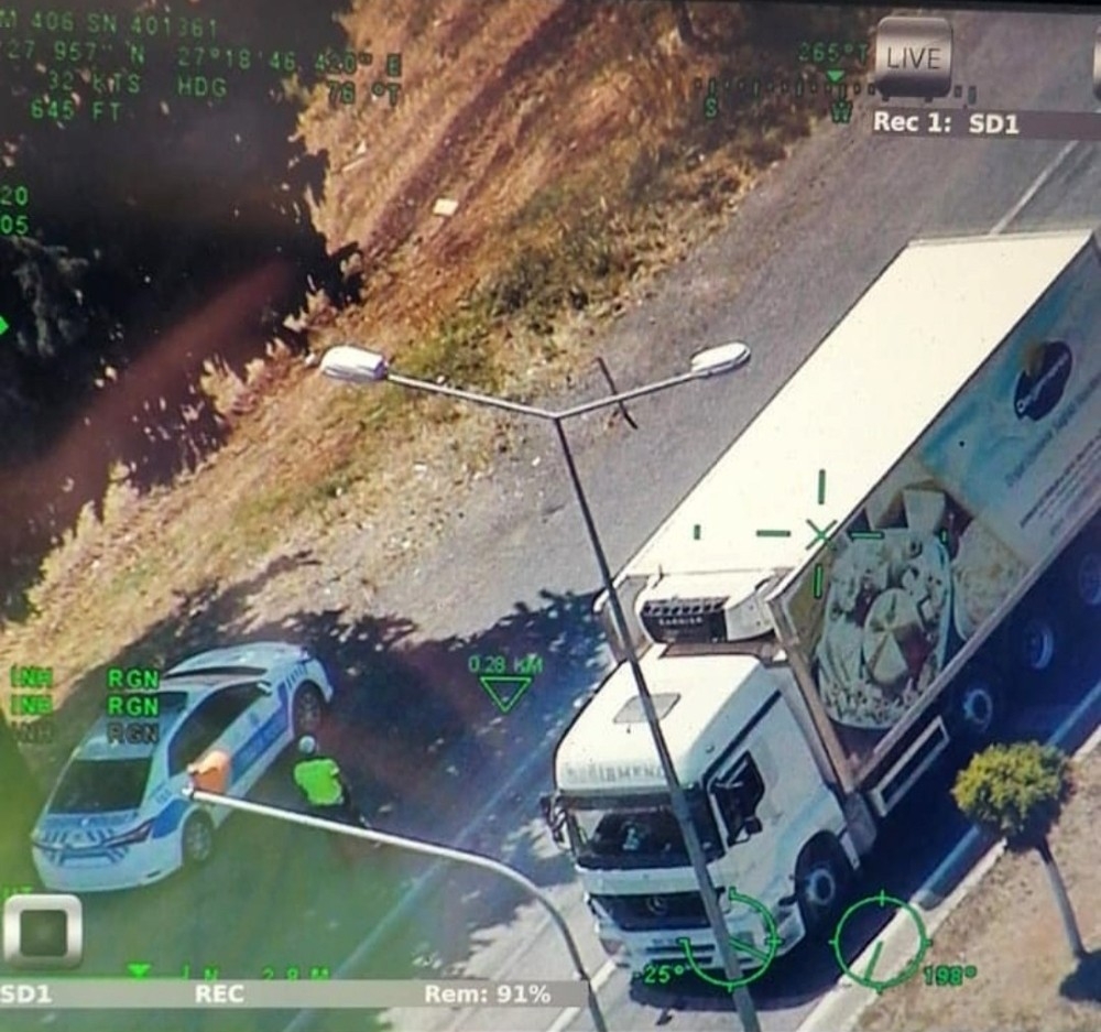 İzmir'de drone destekli motosiklet denetimi
