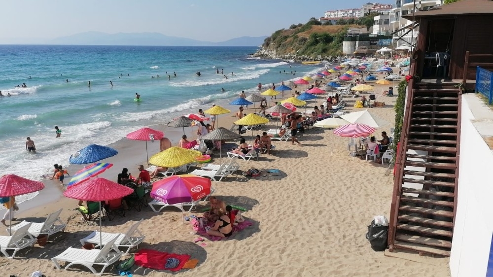 Kadınlar Plajı'nda sosyal mesafe