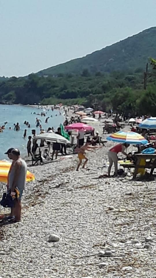 Kuşadası'ndaki milli parkın girişinde uzun araç kuyrukları oluştu