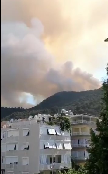 İzmir Teleferiği yakınında yangın