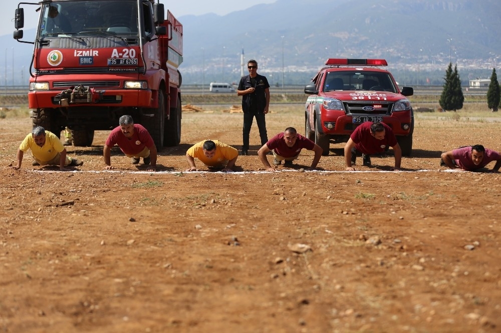 "Ateş savaşçıları" güne sporla başlıyor