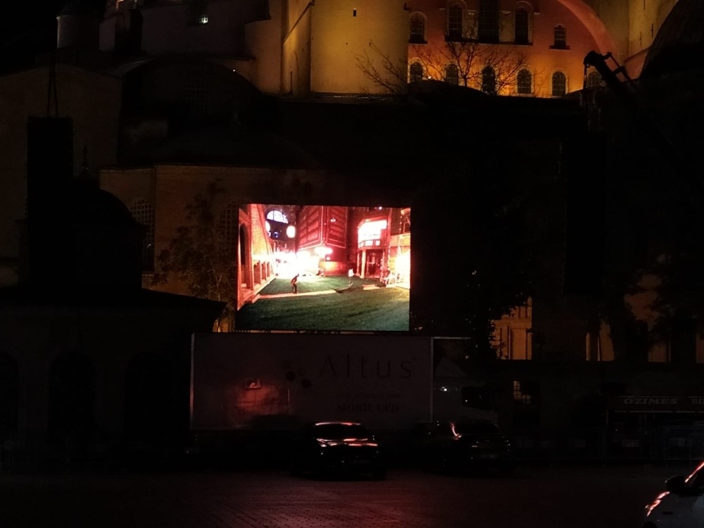 Ayasofya'daki çalışmalar naklen yayınlanıyor