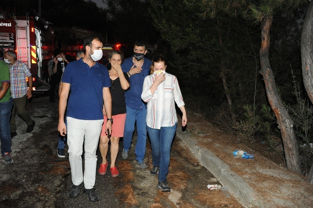 Başkan Çalkaya, yangın alanına gitti