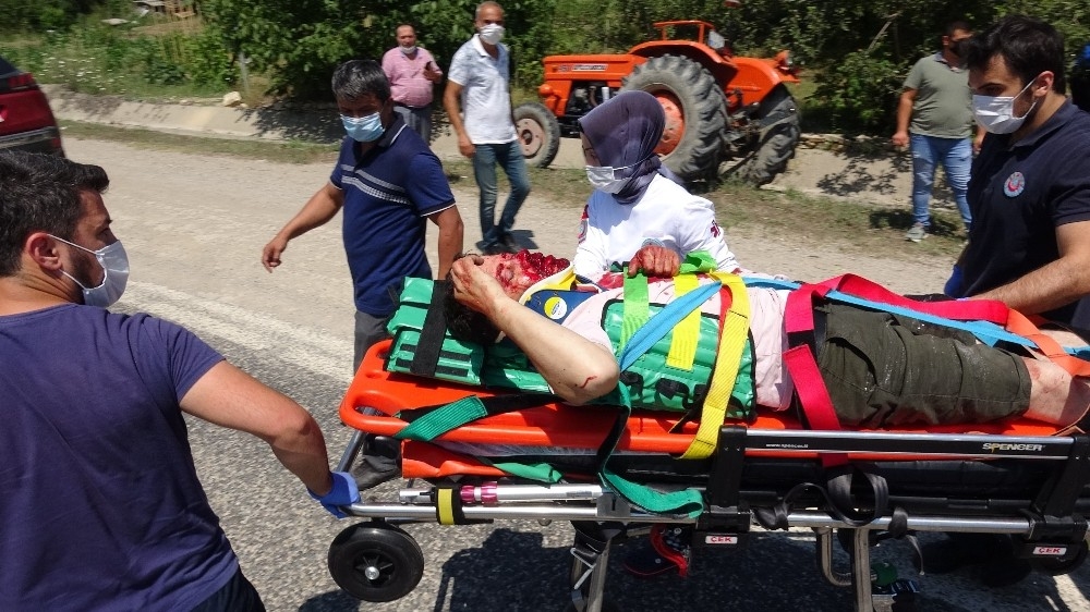 Kaza yaptı, 'daldım abi' dedi