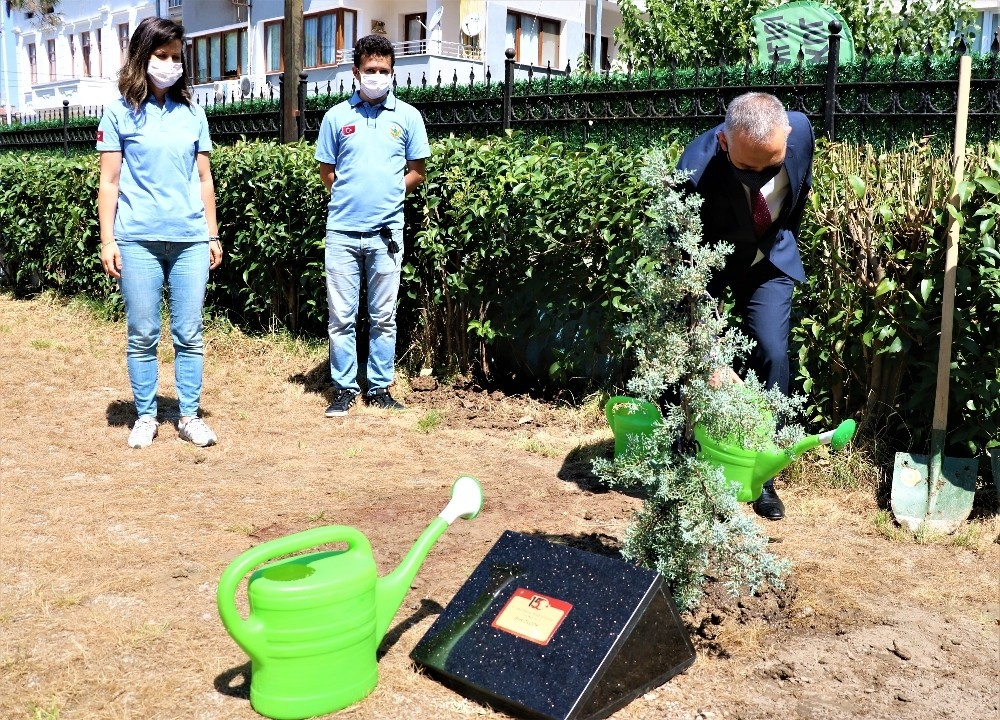 Manisa'da şehitlerin anısına 251 okula 251 fidan