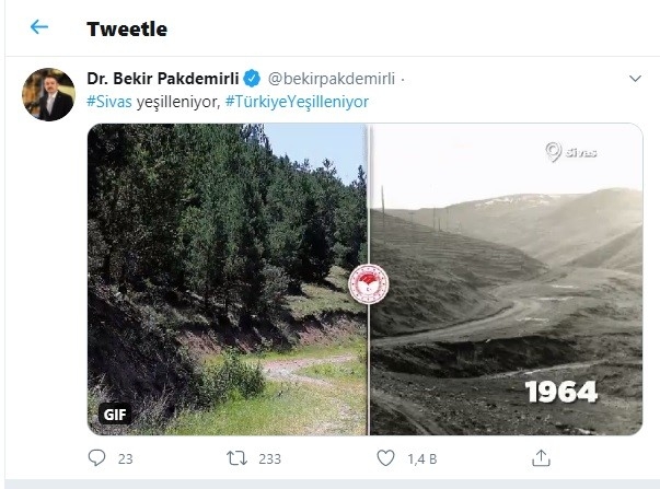 Bakan Pakdemirli, 50 yıllık değişimi paylaştı