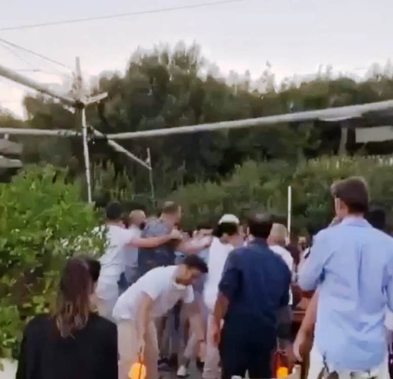 Bodrum'daki lüks işletmede yumruklar havada uçuştu