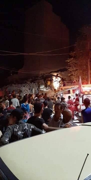 Halep'te bina çöktü: 1 ölü, 1 yaralı