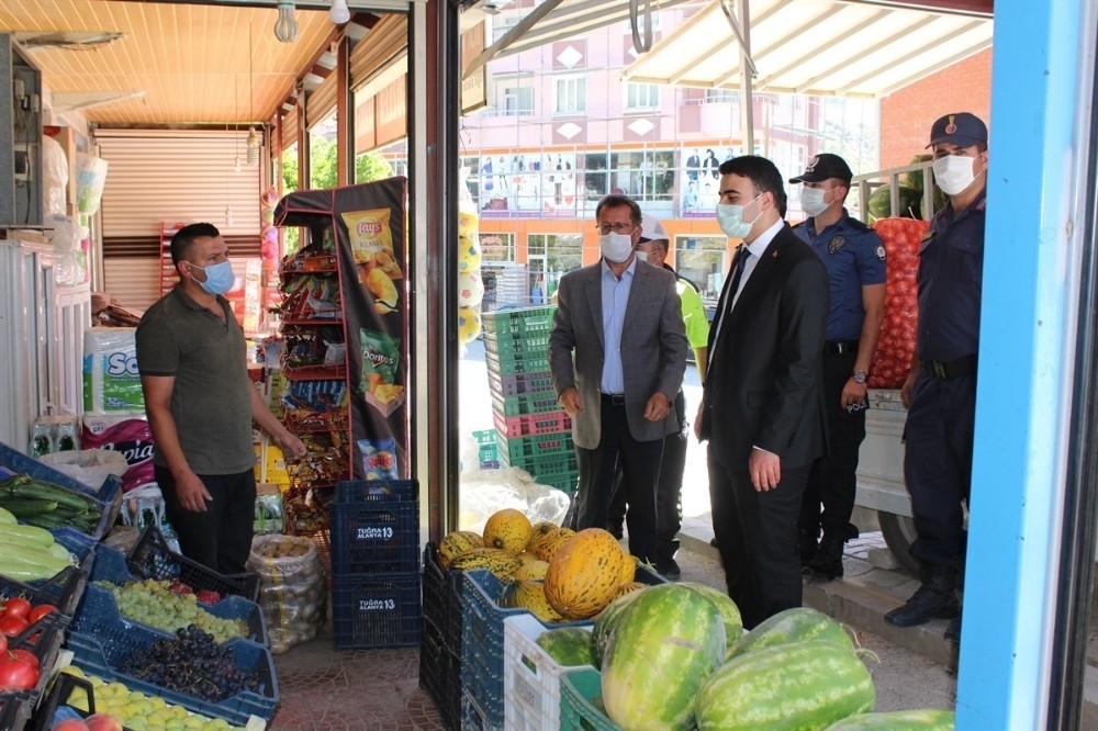 Sarıveliler'de korona denetimleri
