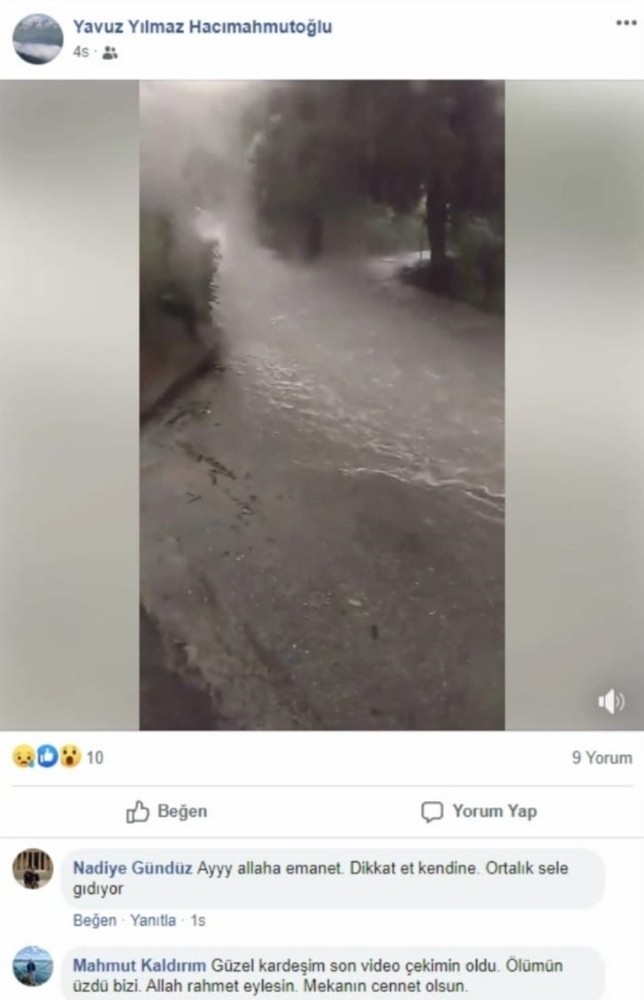 Son anlarını böyle kayda aldı