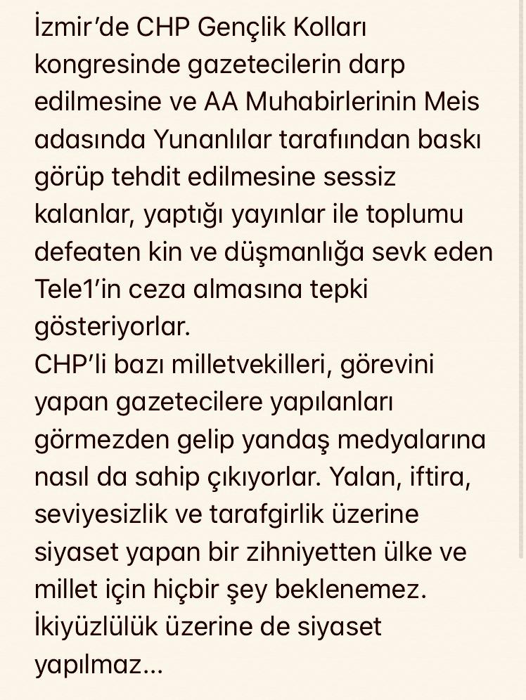 CHP'ye 'tutarsız' göndermesi
