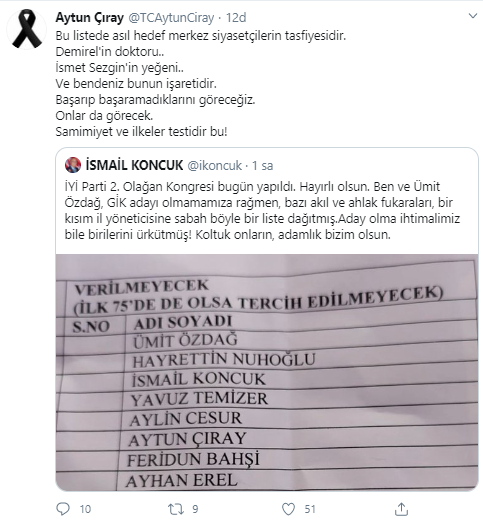 İyi Parti'de GİK seçimi ortalığı karıştırdı