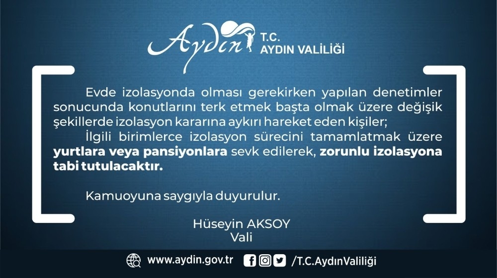 Aydın Valiliği, pandemi ek kararlarını açıkladı