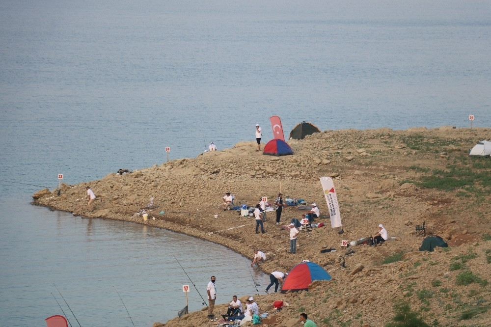 Balık tutmak için yarıştılar