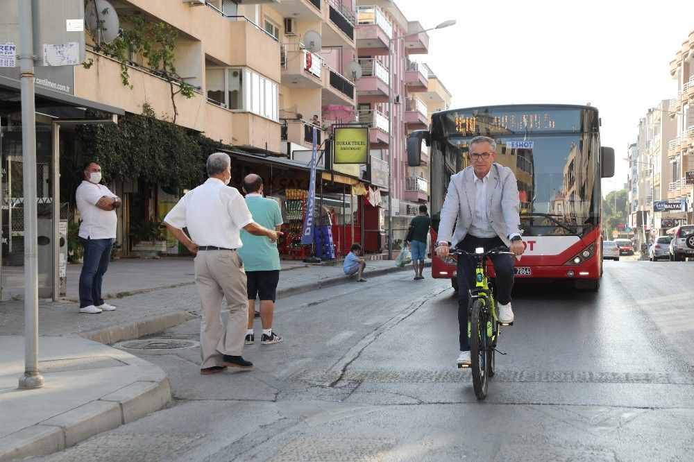 Başkan Arda'dan bisikletli mesai