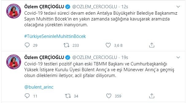 Başkan Çerçioğlu'ndan "Geçmiş Olsun" mesajı
