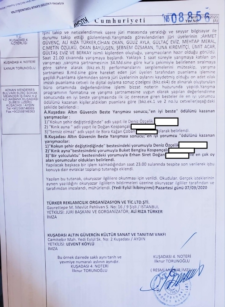 Başkan Günel'den Altın Güvercin'e katkı sağlayanlara teşekkür