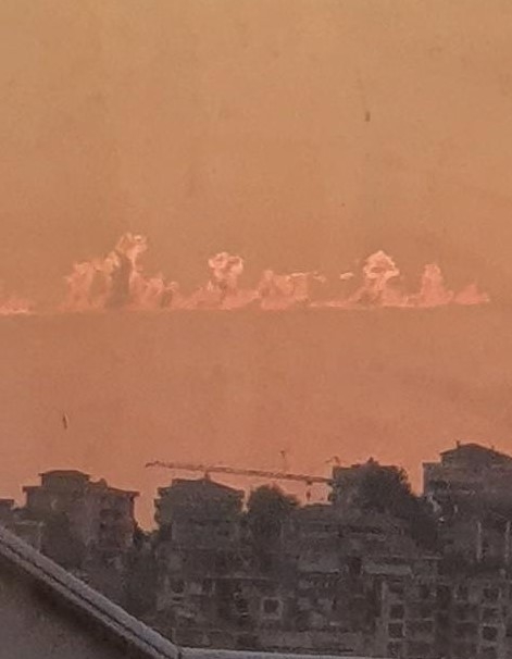 Bursa'da bulutların dikkat çeken görüntüsü