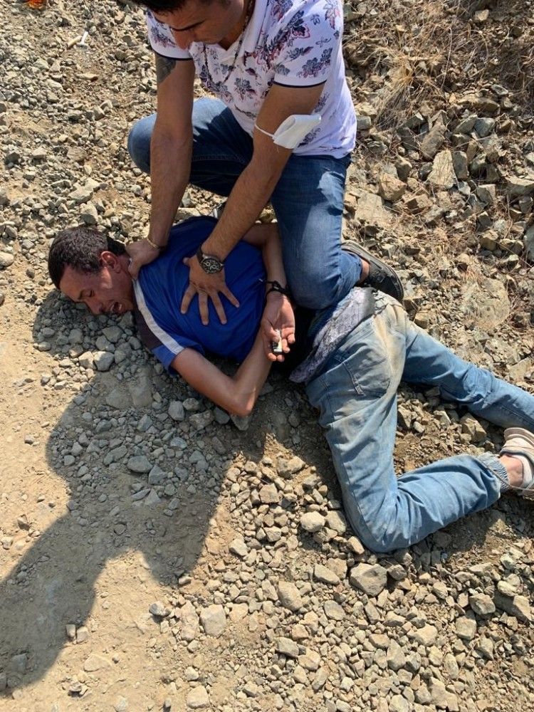 Çakmağı çaktığı an suçüstü yakalandı!