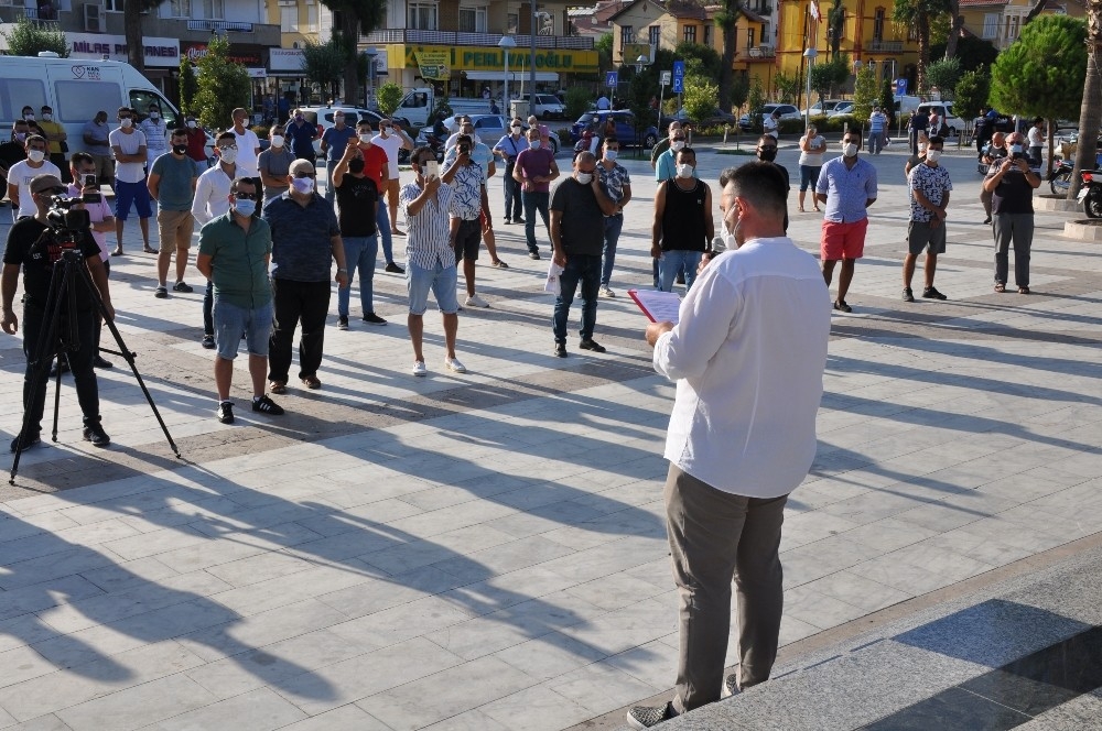 Milas'ta düğüncülerden eylem