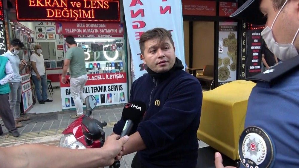 Tuzla'da maskesiz şahıstan polise tehdit