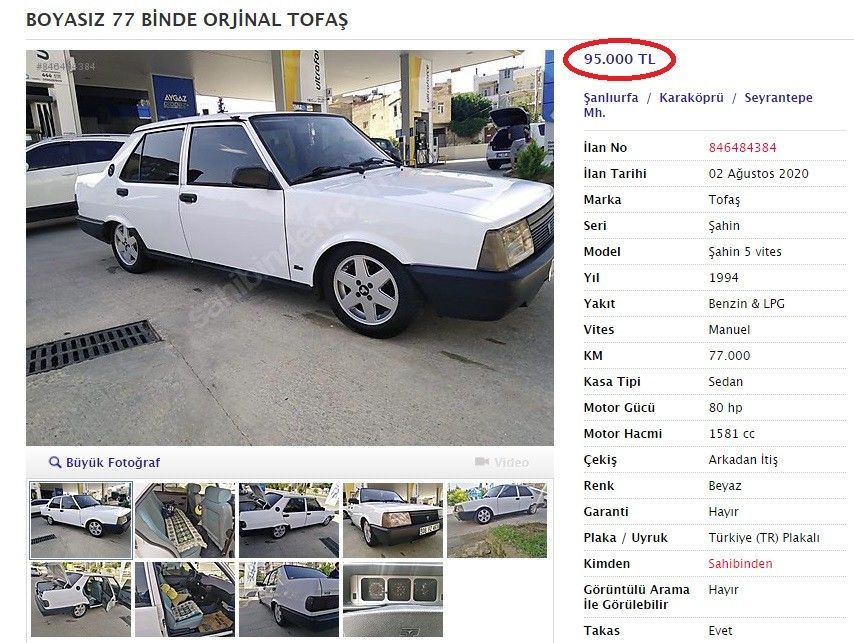 Yok artık: 20 yaşındaki ikinci el otomobillere bakın ne fiyat istiyorlar