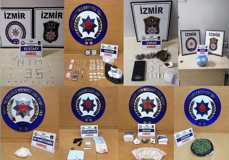 İzmir'de zehir tacirlerine ardı ardına baskınlar