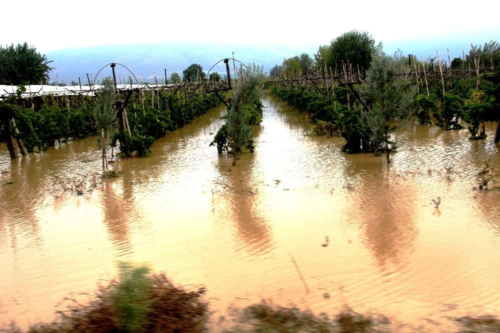 Sarıgöl'de sel zarara yol açtı