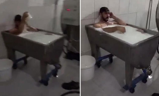 Süt fabrikasında rezalet!
