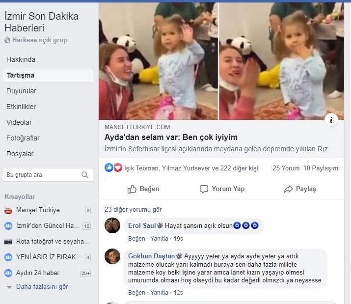 Minik Ayda için 'geberseydi" dedi