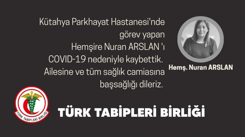 Başhemşire koronadan hayatını kaybetti