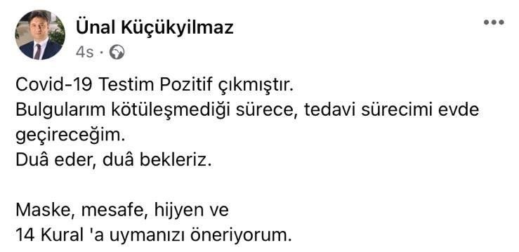 Başhekim Küçükyılmaz korona virüse yakalandı