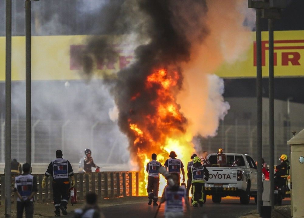 Formula 1 Grand Prix'sinde korkutan kaza