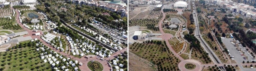 İzmir'de son çadır da bugün kaldırıldı