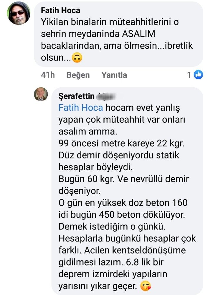 İzmir'deki tutuklu müteahhit ocakta yıkılacağını paylaşmış