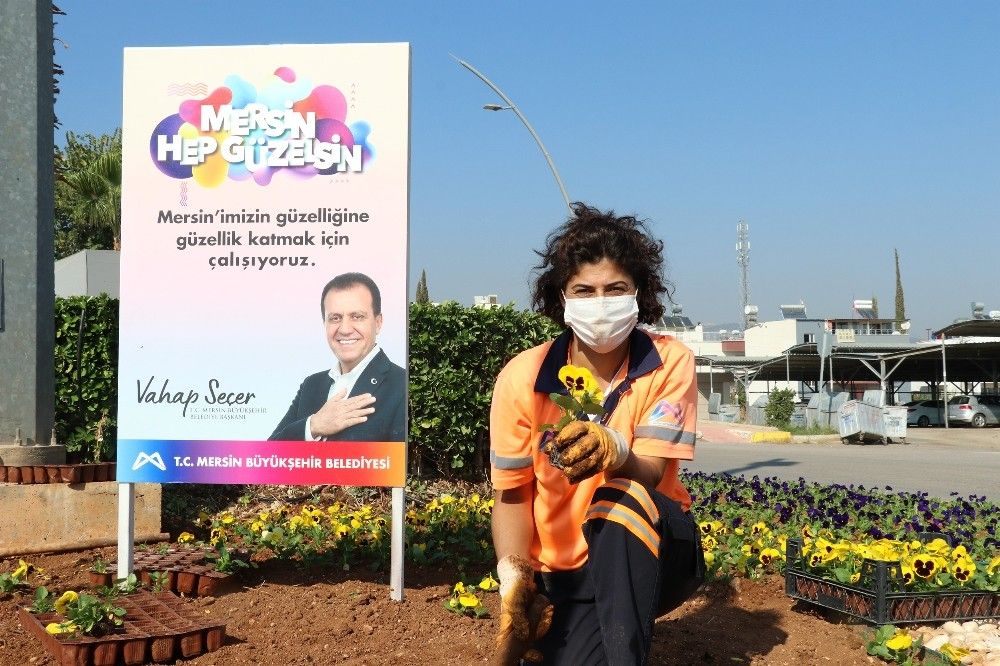 Mersin'de 800 bin çiçek toprakla buluşturulacak