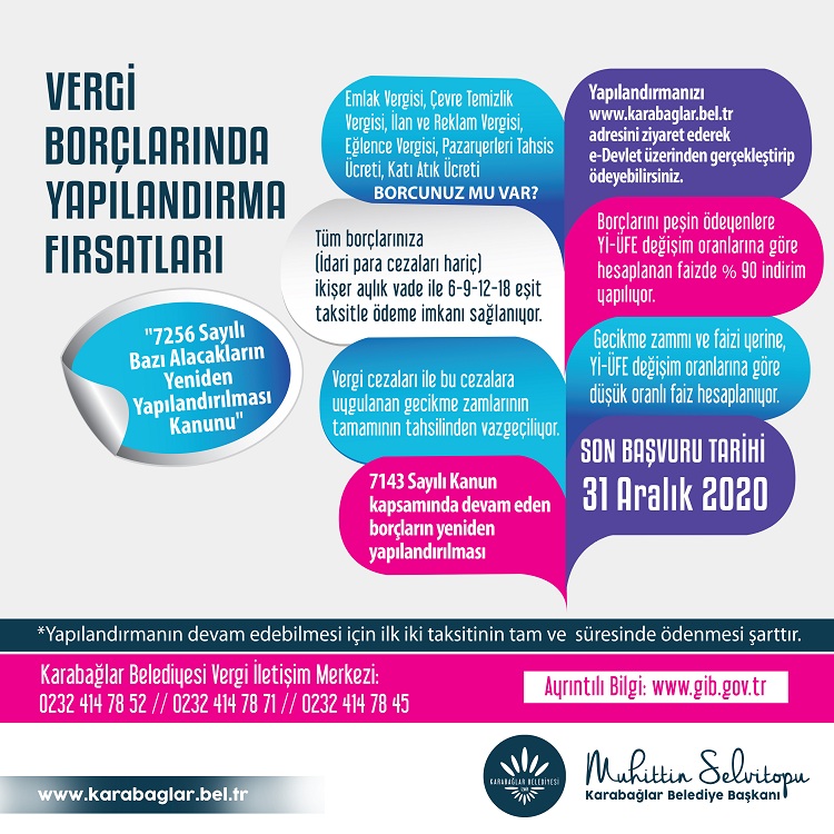 Karabağlar'da 'borç yapılandırması' da internetten