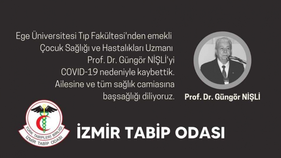 Prof. Dr. Nişli de korona kurbanı