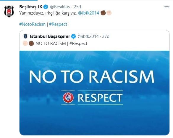 4 büyüklerden Başakşehir'e destek