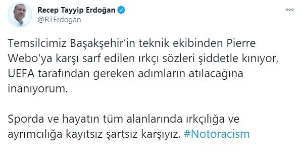 Erdoğan: Ayrımcılığa kayıtsız şartsız karşıyız
