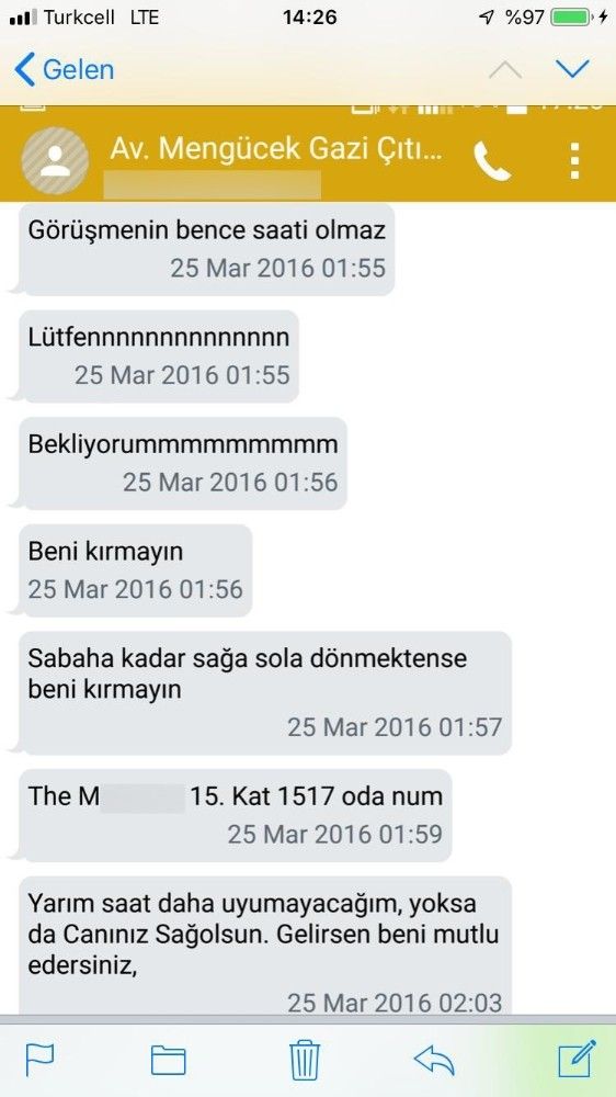 Eski baro başkanına tacizden ceza